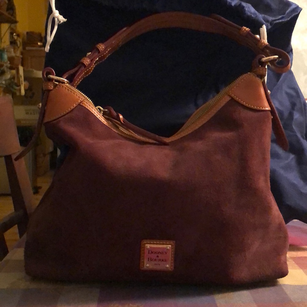 Authentic Dooney & Bourke Suede Hobo Bag